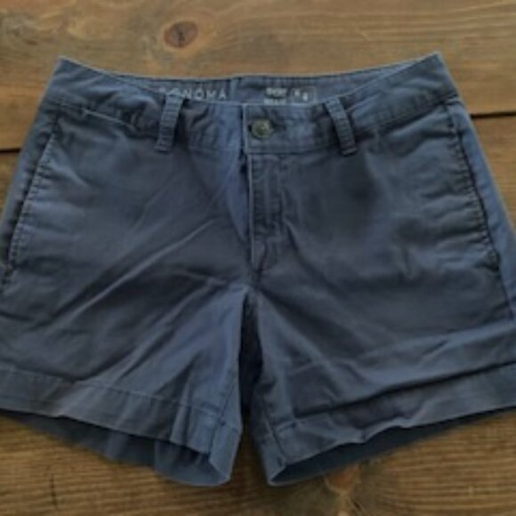 Sonoma Navy Blue Khaki Shorts Size 4 Mid Rise - Picture 1 of 2